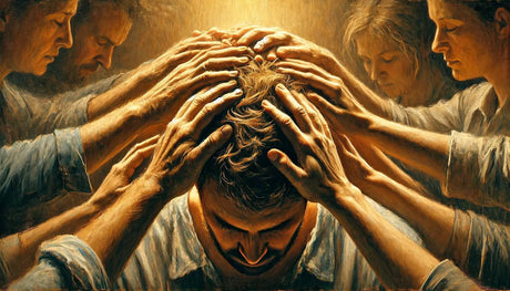 Praying over someone using anointing oil