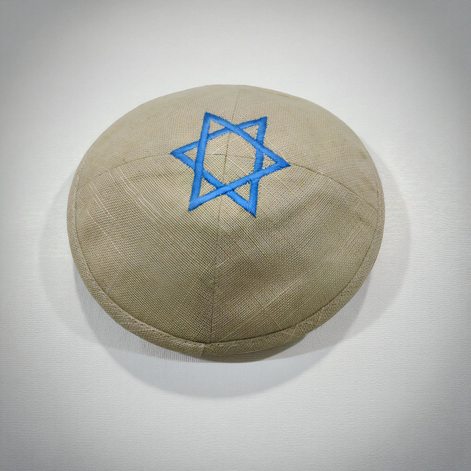 Linen Kippah with Star of David The Israel Store