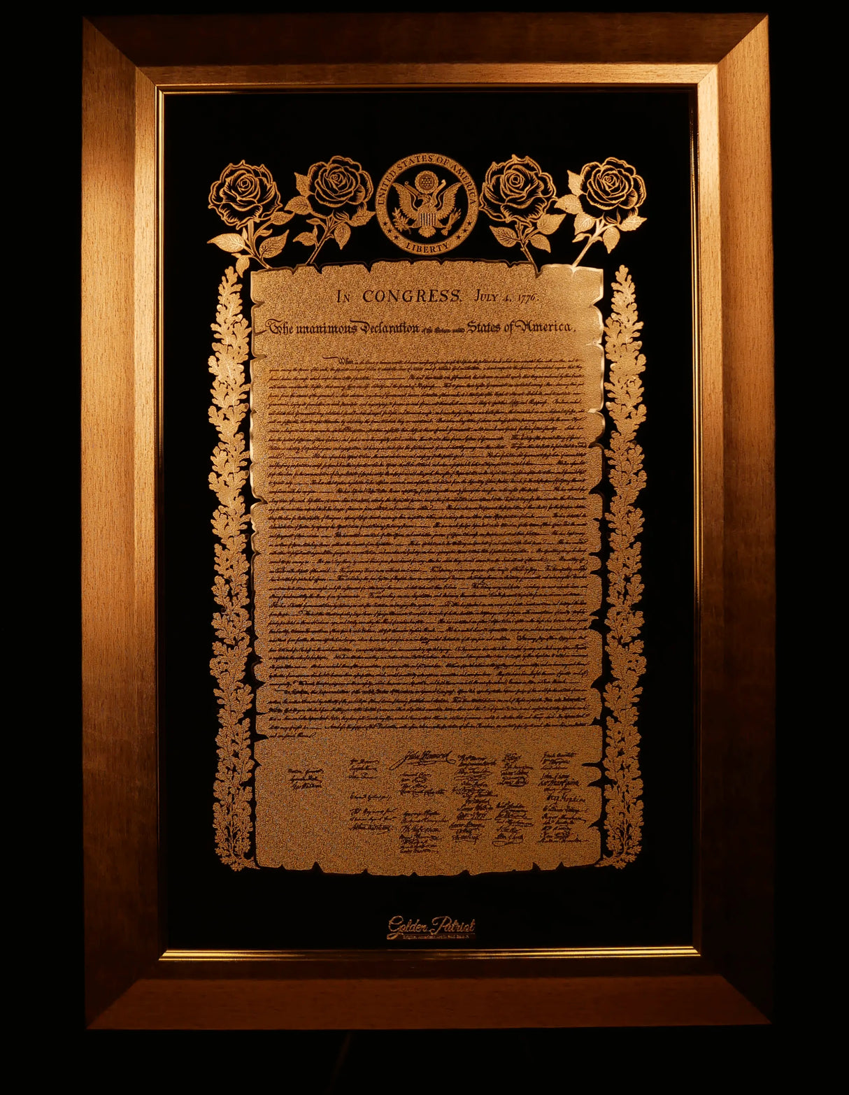 Golden Declaration of Independence Golden Patriot