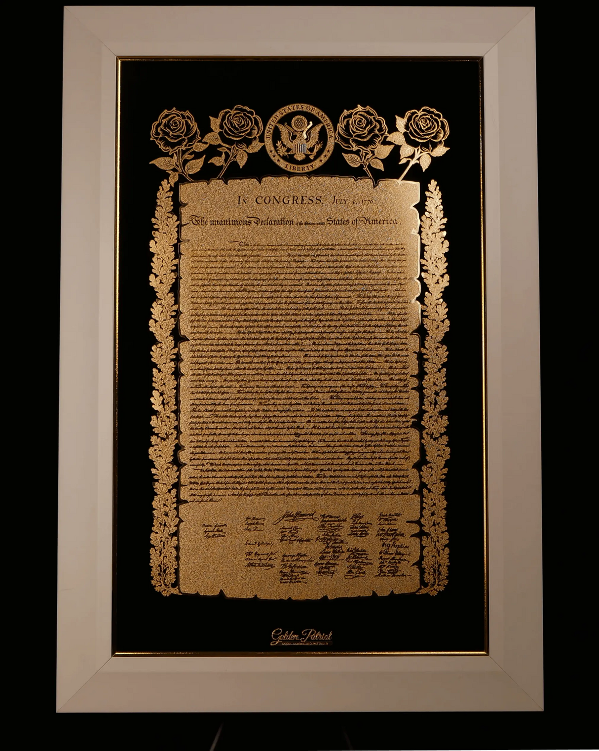 Golden Declaration of Independence Golden Patriot
