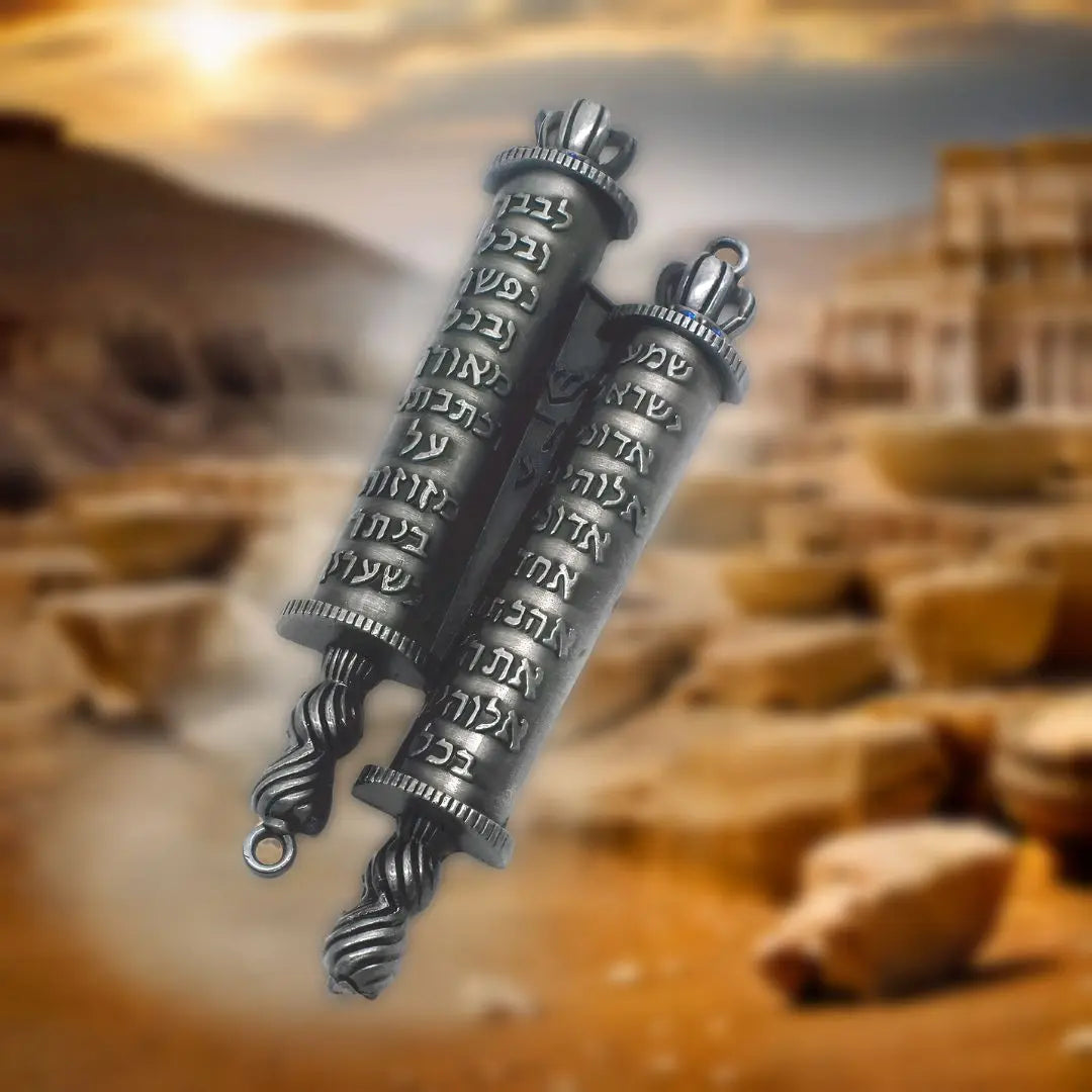 Torah Scroll Mezuzah with Shema Yisrael – Elegant Jewish Doorpost Blessing The Israel Store
