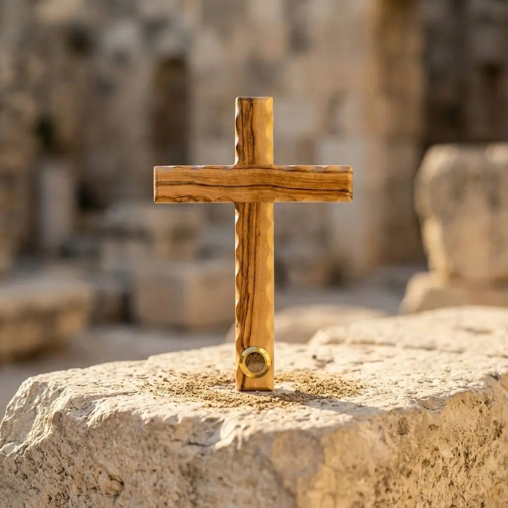 The Olive Tree Cross Temple Mount Soil