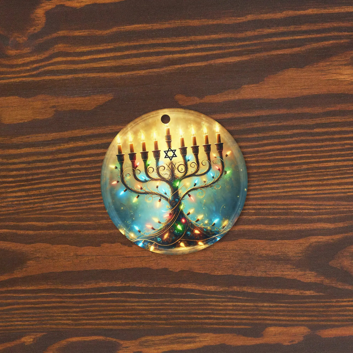 Hanukkah Menorah Acrylic Ornament The Israel Store
