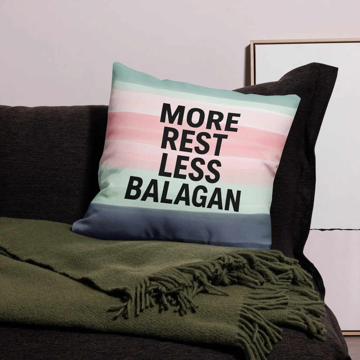 More Rest, Less Balagan Premium Pillow - Israeli Humor Meets Holy Land Comfort The Israel Store