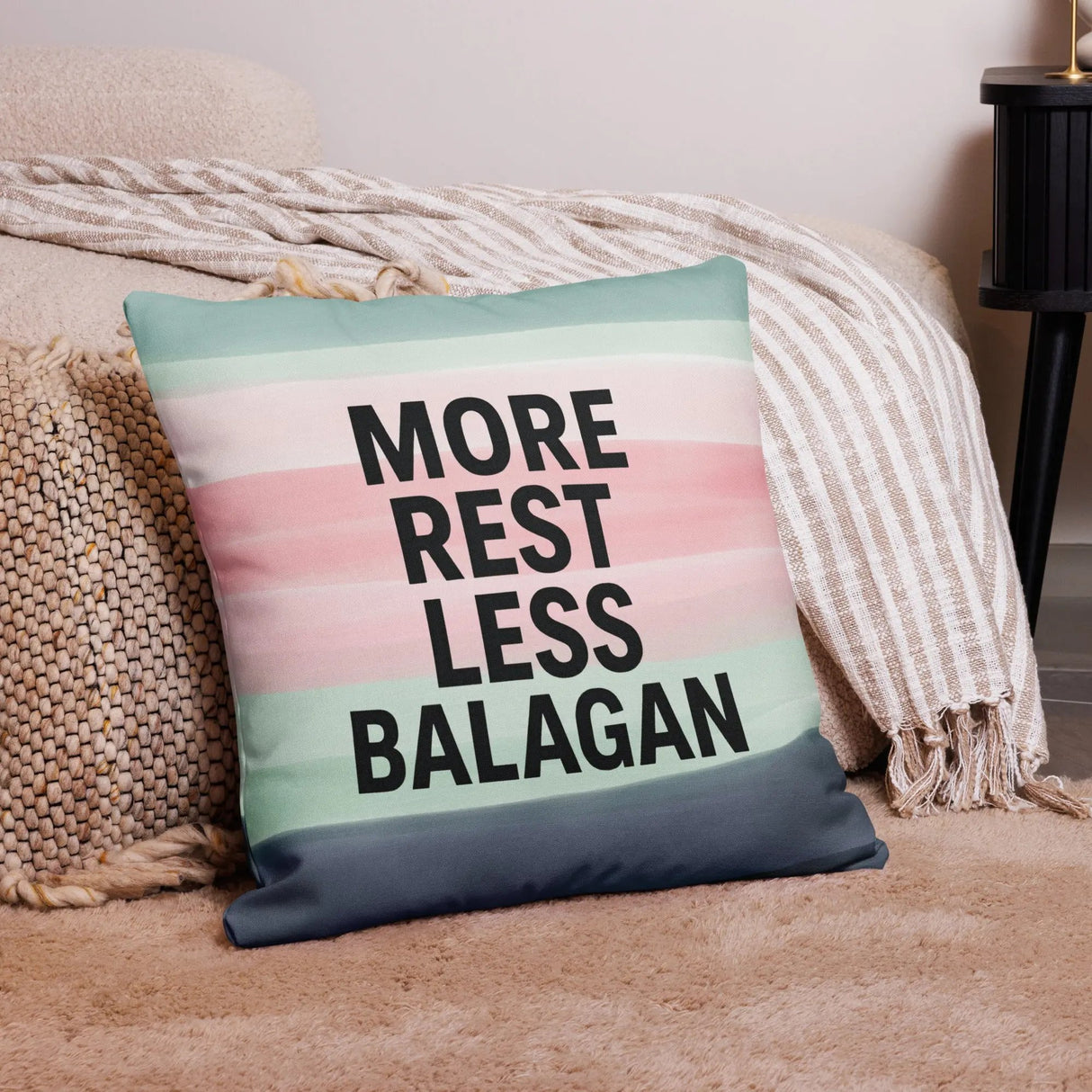 More Rest, Less Balagan Premium Pillow - Israeli Humor Meets Holy Land Comfort The Israel Store