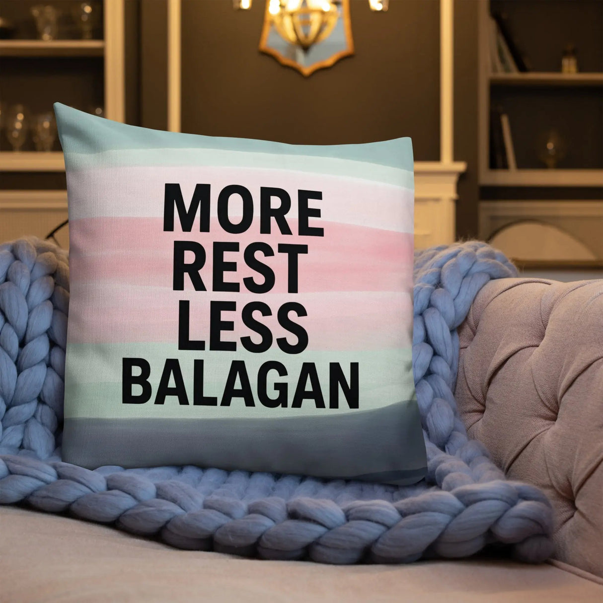 More Rest, Less Balagan Premium Pillow - Israeli Humor Meets Holy Land Comfort The Israel Store