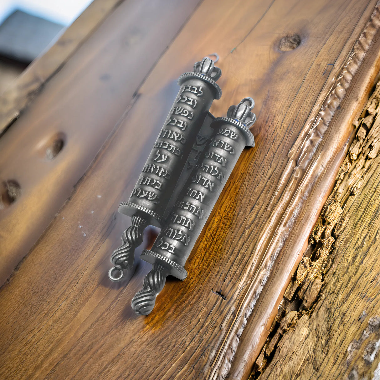 Torah Scroll Mezuzah with Shema Yisrael – Elegant Jewish Doorpost Blessing The Israel Store