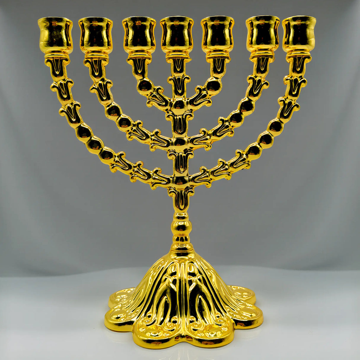 Authentic Judaica Menorah – 17cm (6.7 Inches) The Israel Store