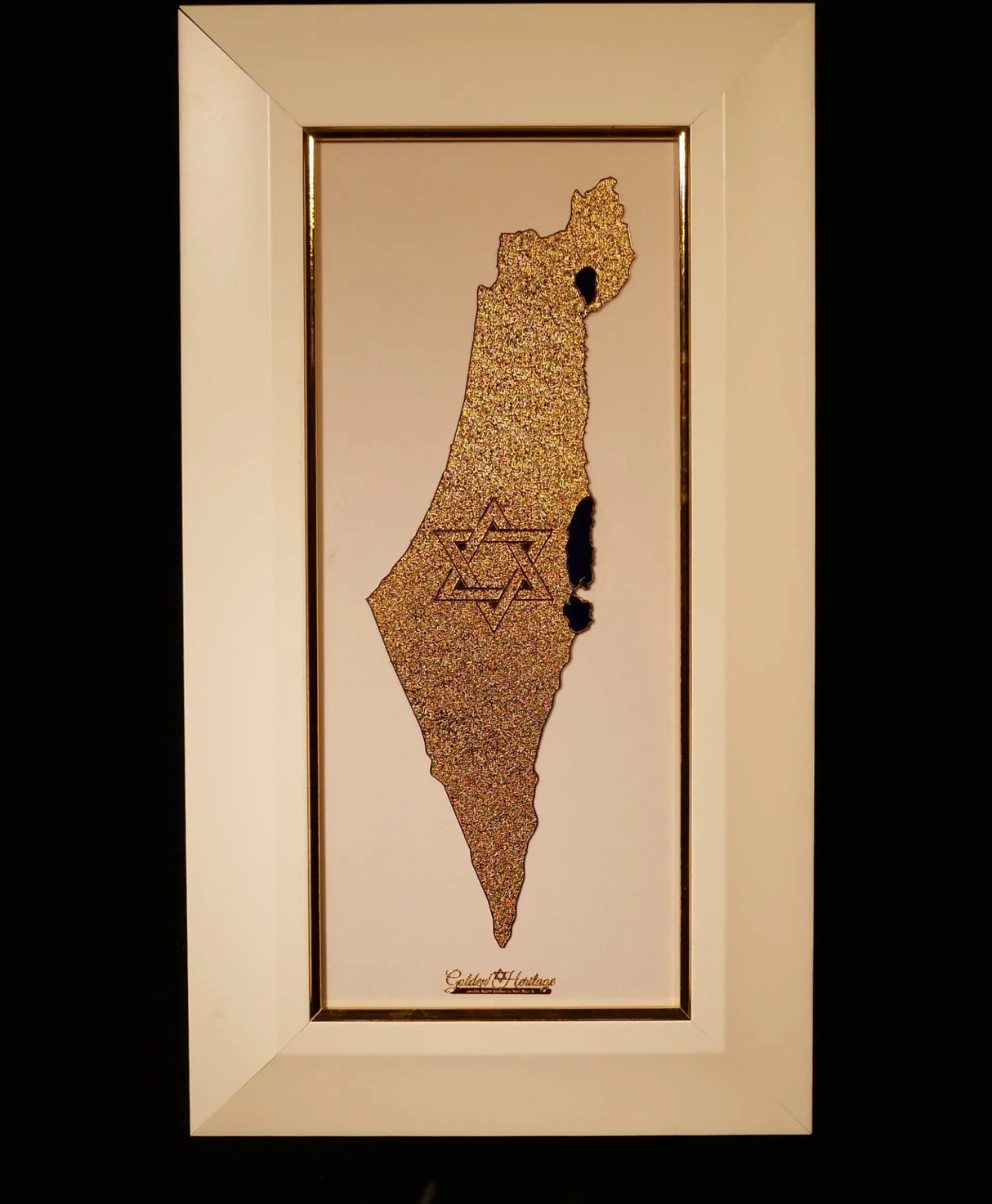 The Land of Israel – 24K Gold Israel Map Golden Heritage