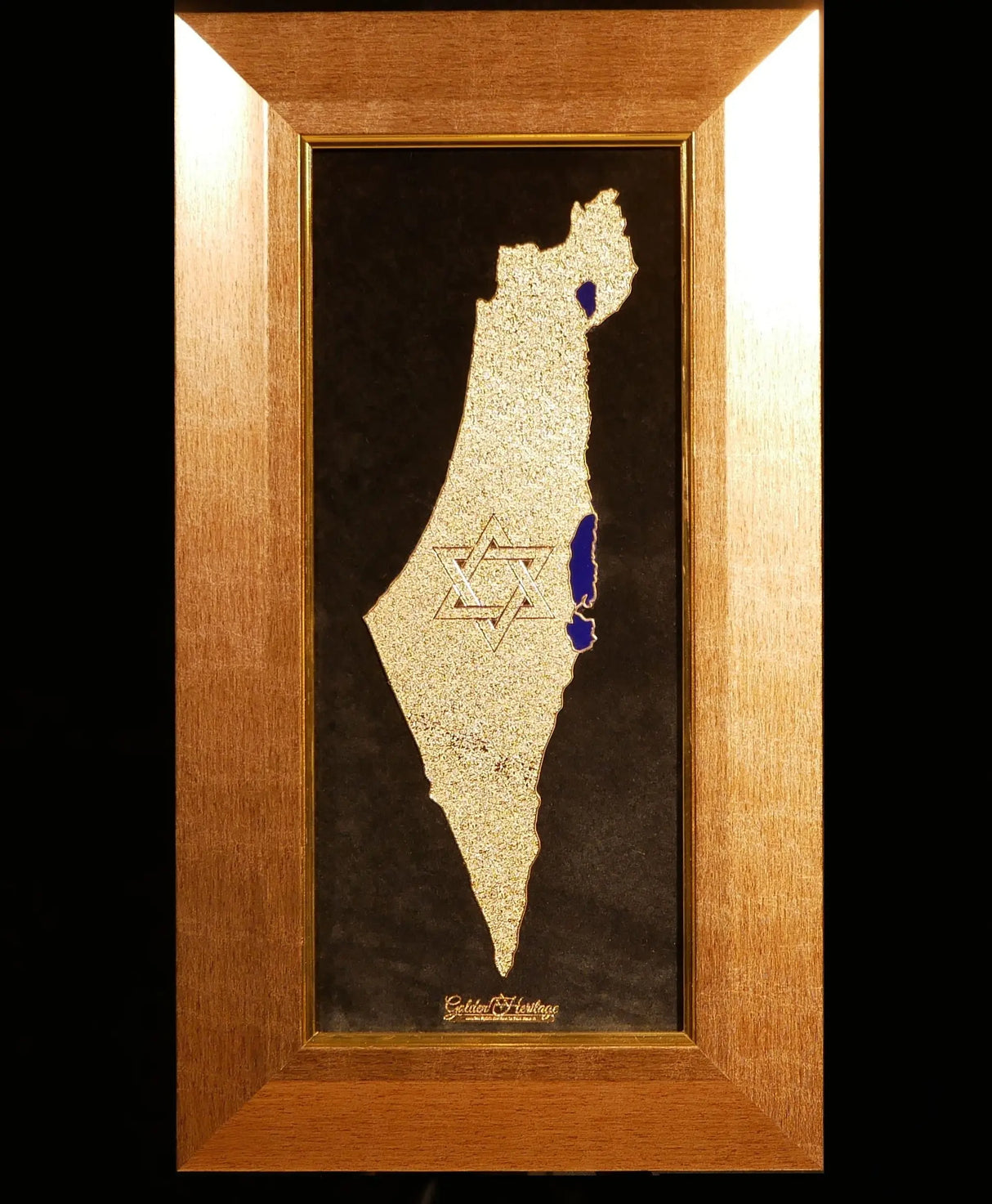 The Land of Israel – 24K Gold Israel Map Golden Heritage