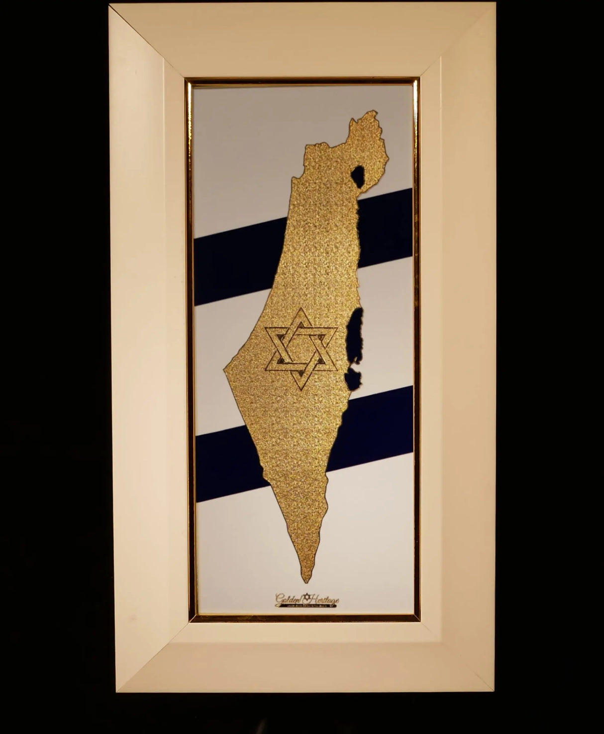 The Land of Israel – 24K Gold Israel Map Golden Heritage