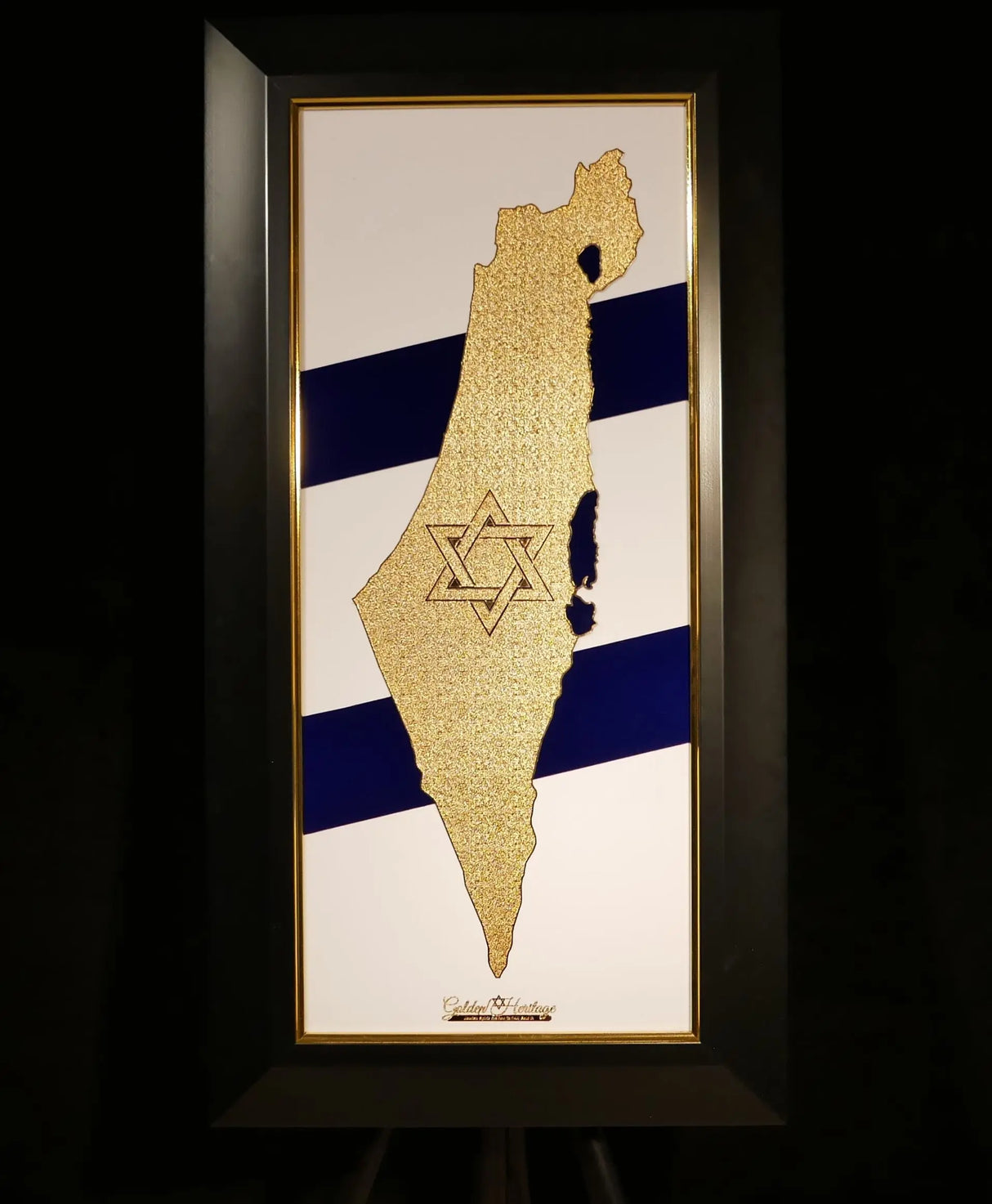 The Land of Israel – 24K Gold Israel Map Golden Heritage
