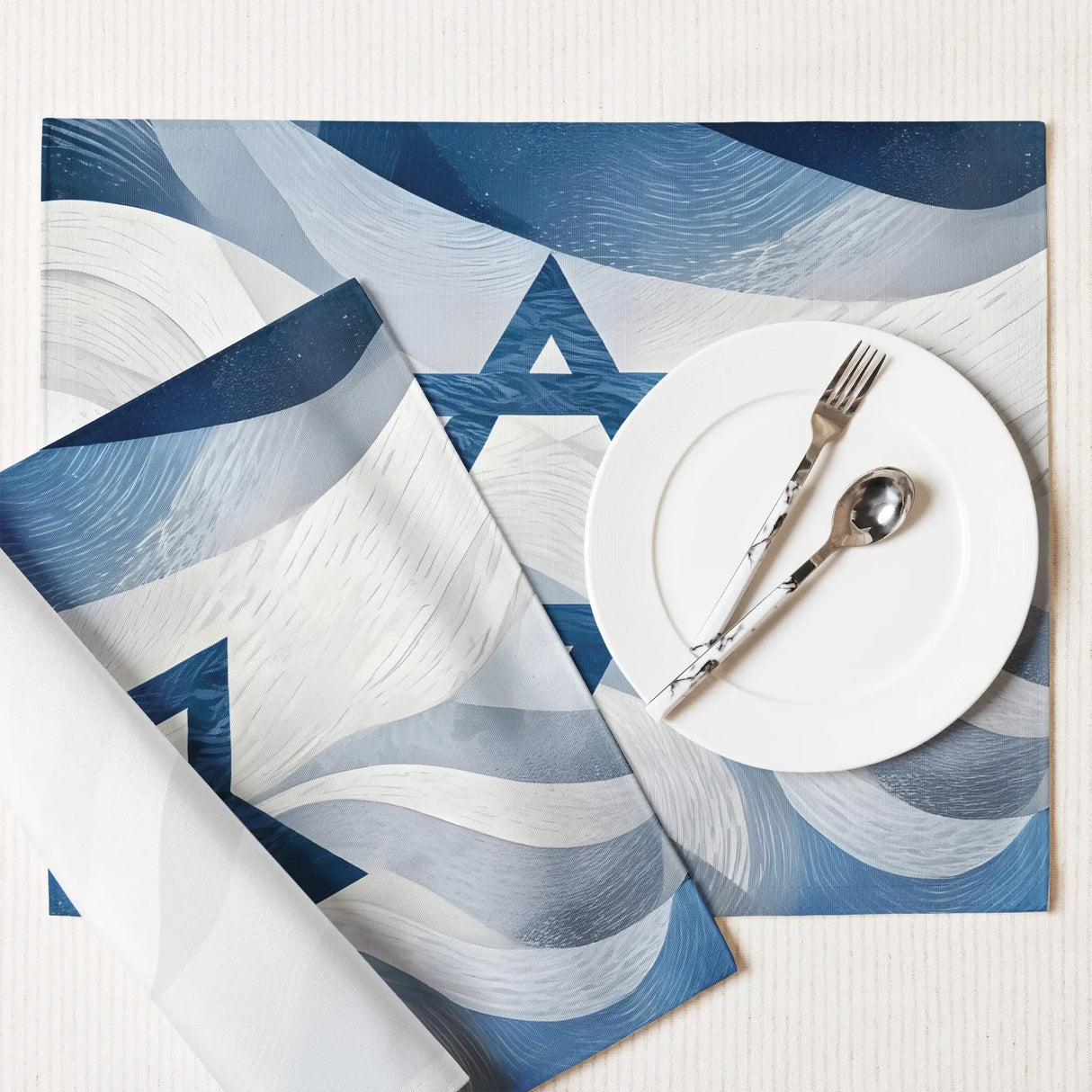 Israel Flag Star of David Placemat Set The Israel Store