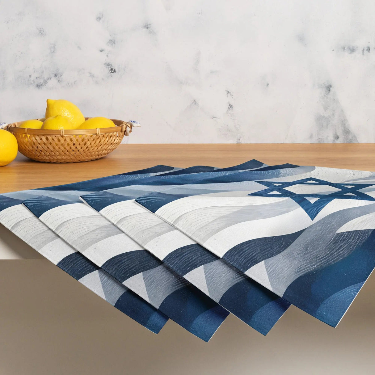 Israel Flag Star of David Placemat Set The Israel Store