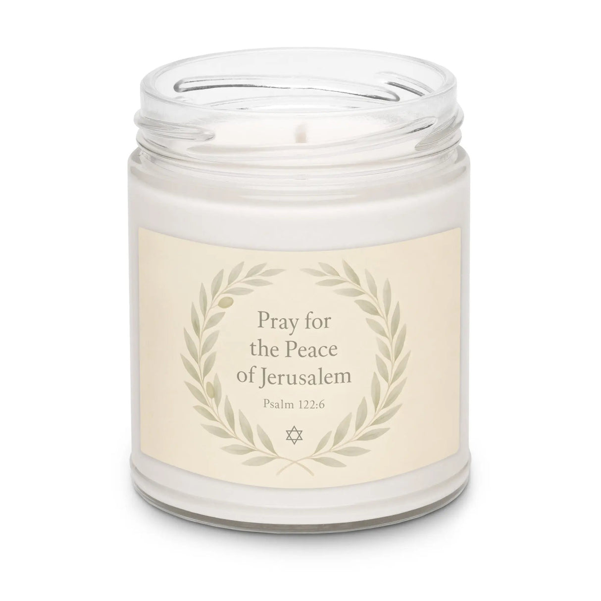 Pray for the Peace of Jerusalem Scented Soy Candle The Israel Store