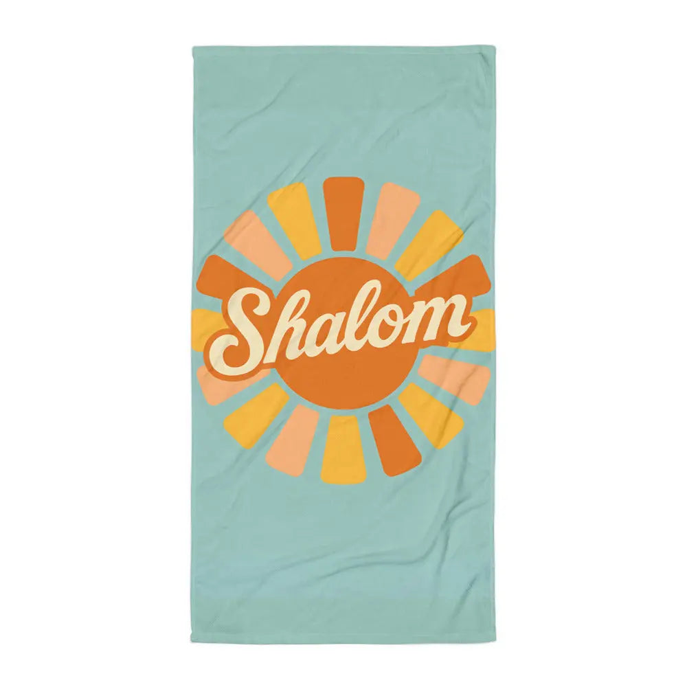 Shalom Retro Beach Towel The Israel Store