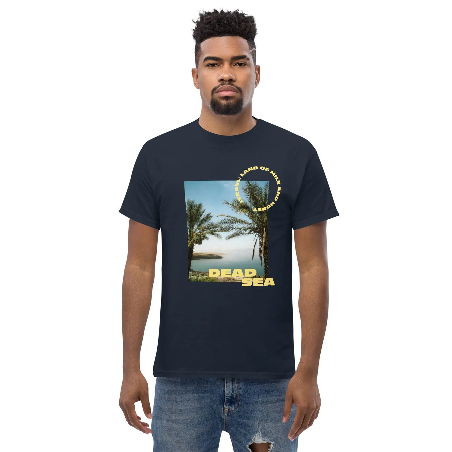 Dead Sea Unisex T-Shirt - Yellow Design The Israel Store
