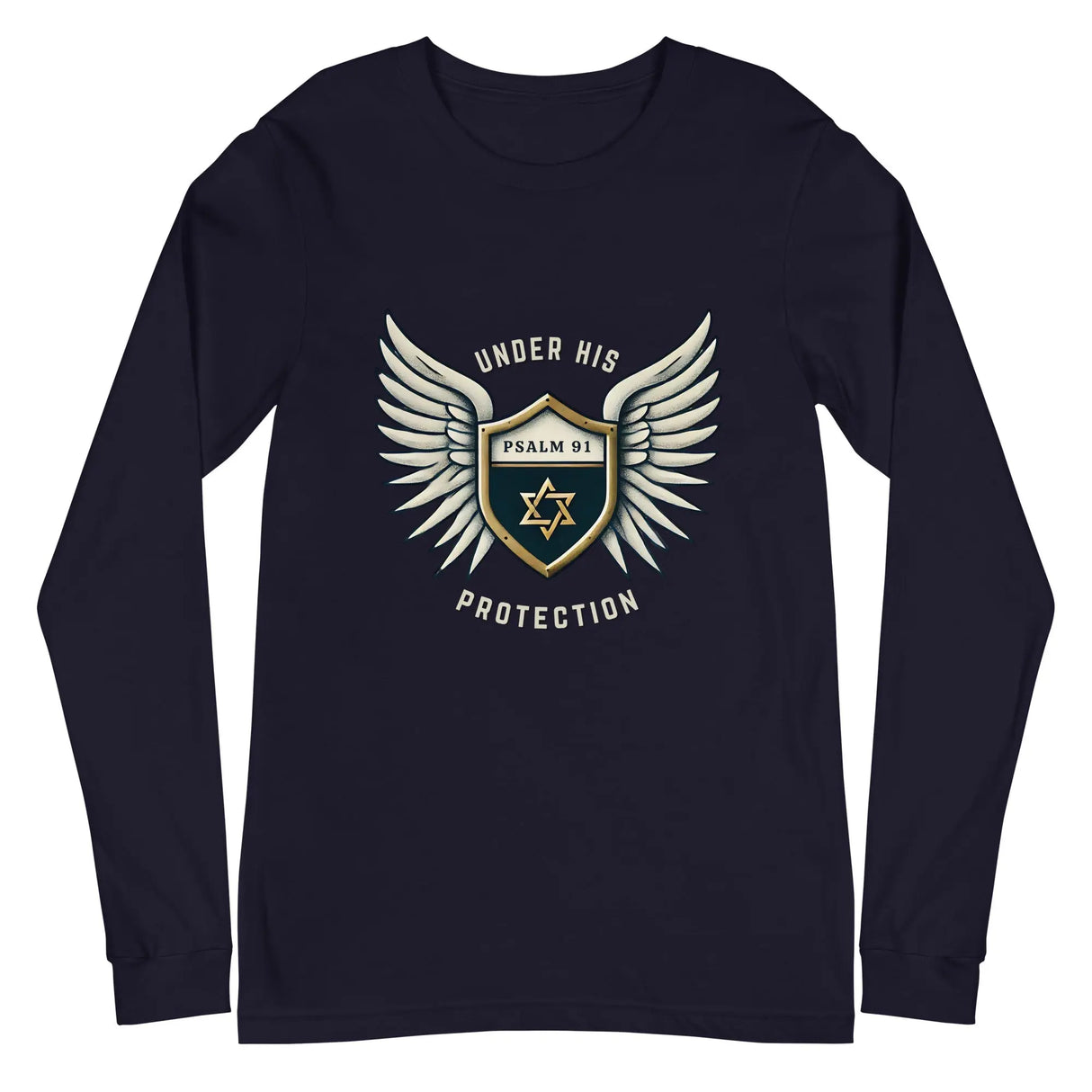 Under His Wings Psalm 91 Unisex Unisex Long Sleeve Tee The Israel Store