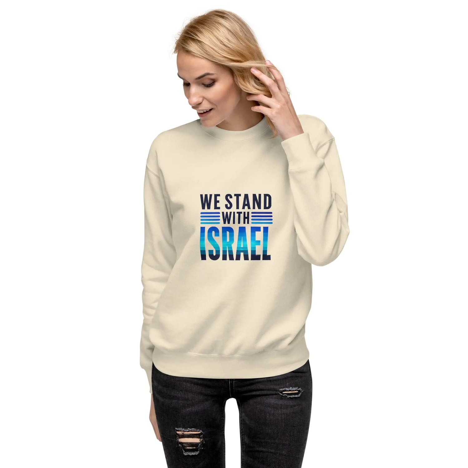 We Stand with Israel Premium Unisex Sweatshirt The Israel Store