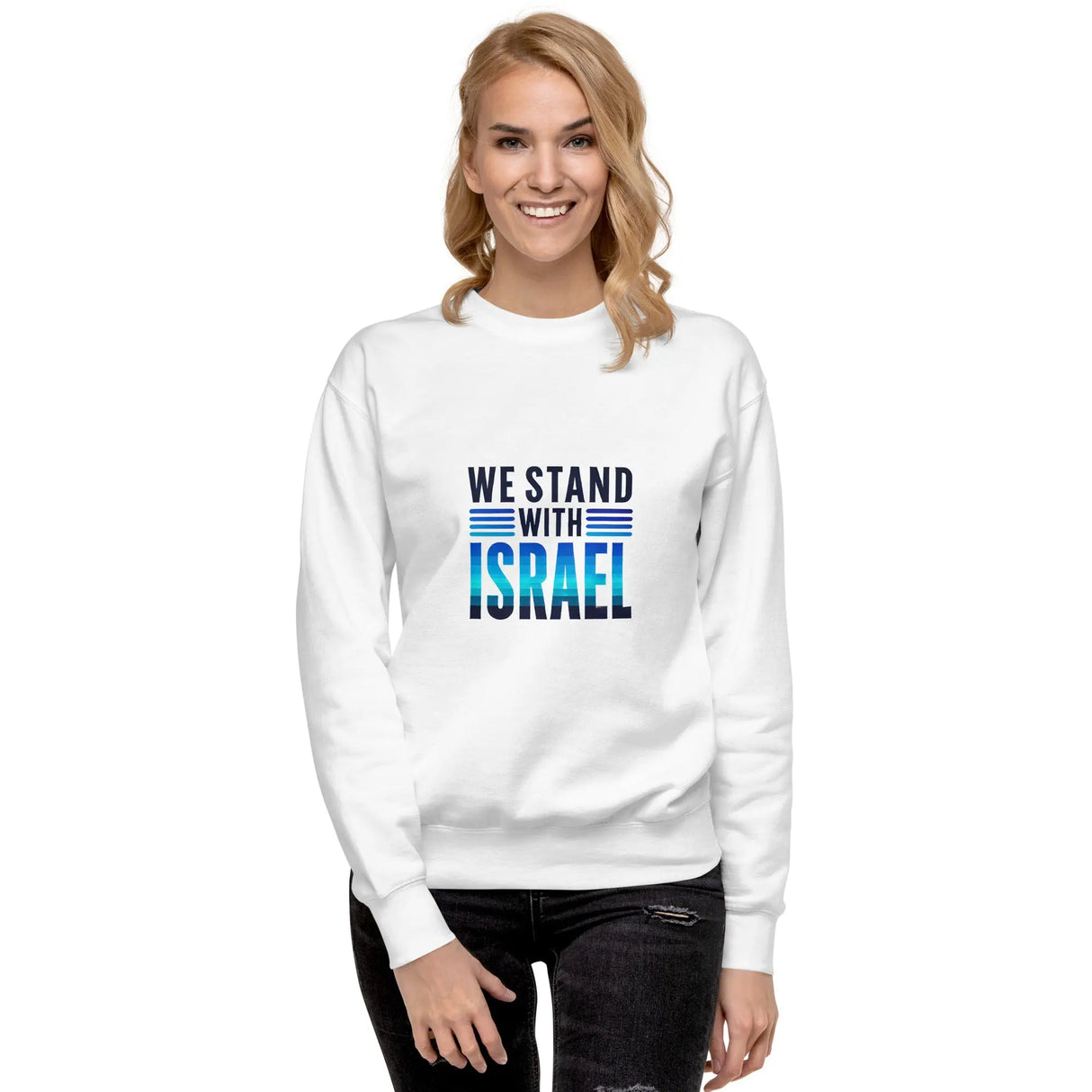 We Stand with Israel Premium Unisex Sweatshirt The Israel Store