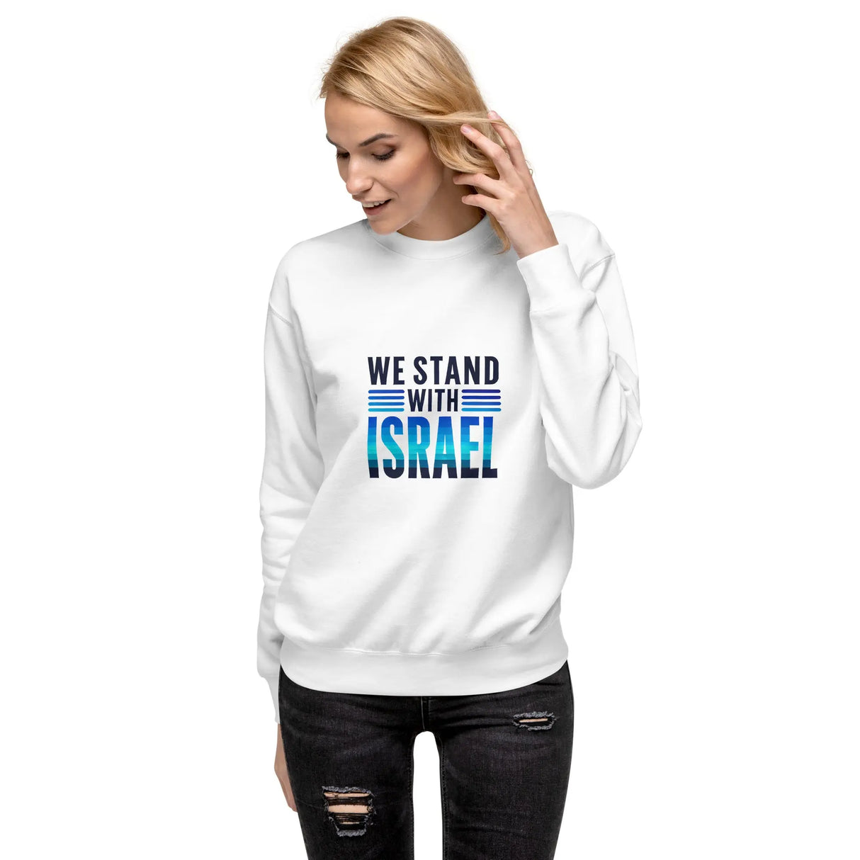 We Stand with Israel Premium Unisex Sweatshirt The Israel Store