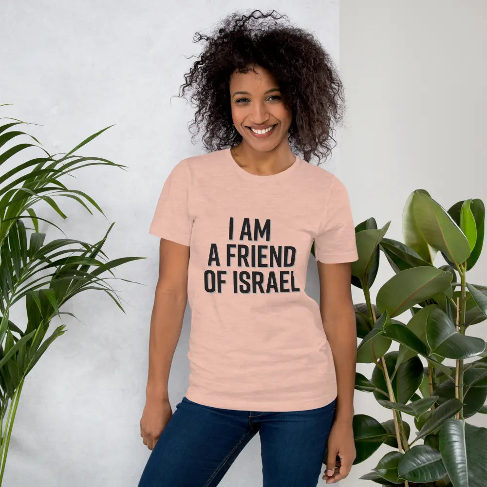 Friend Of Israel Unisex T-Shirt - Black Design The Israel Store