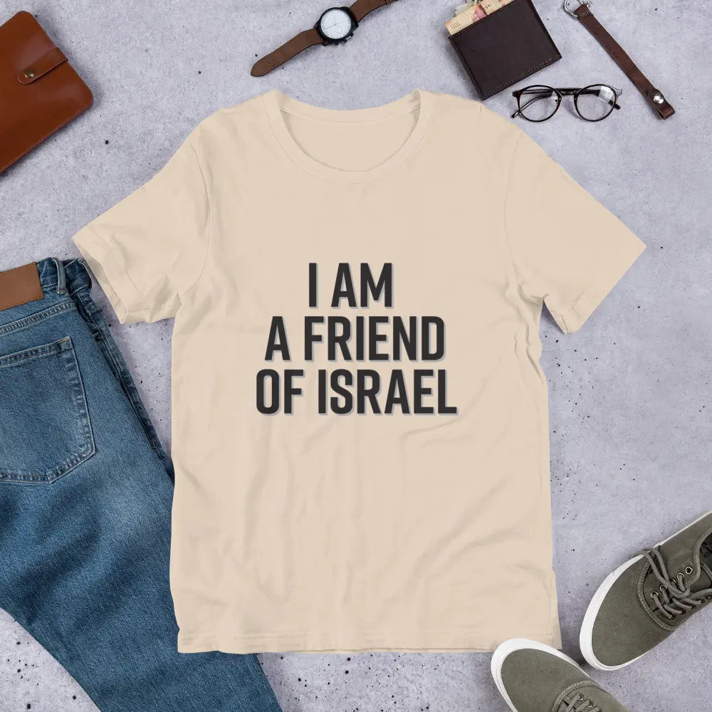 Friend Of Israel Unisex T-Shirt - Black Design The Israel Store