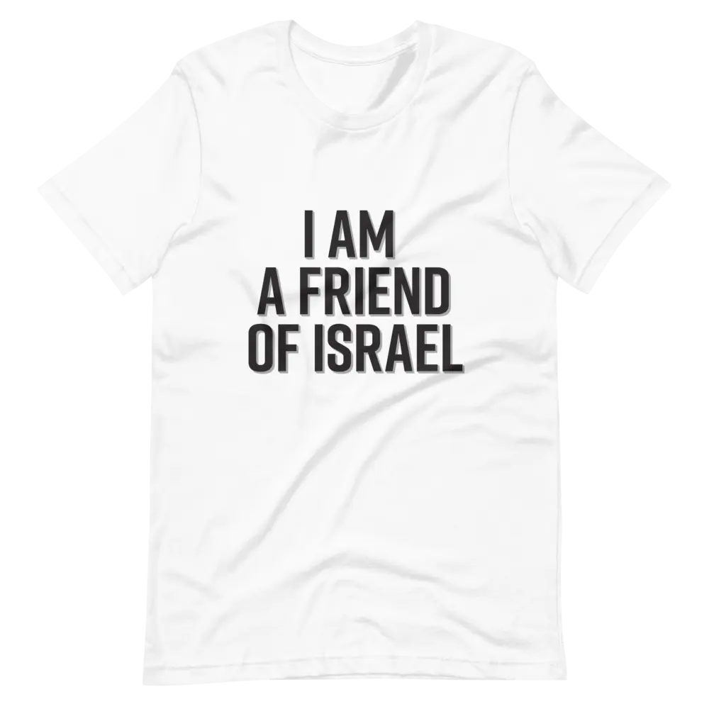 Friend Of Israel Unisex T-Shirt - Black Design The Israel Store