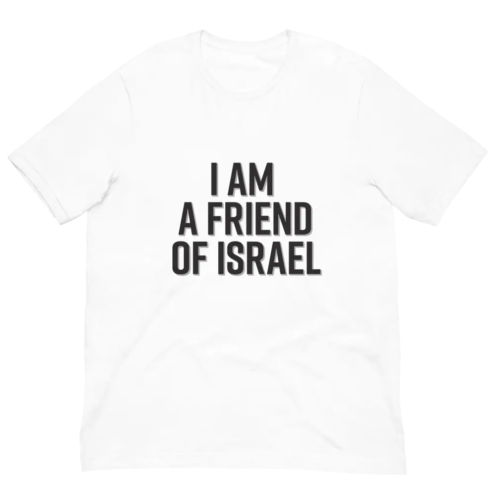 Friend Of Israel Unisex T-Shirt - Black Design The Israel Store