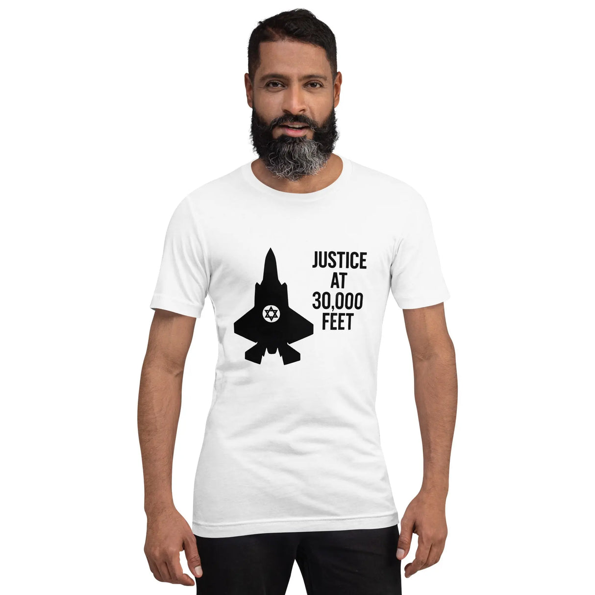 Justice at 30,000 Feet – Air Force Israel Unisex T-Shirt The Israel Store