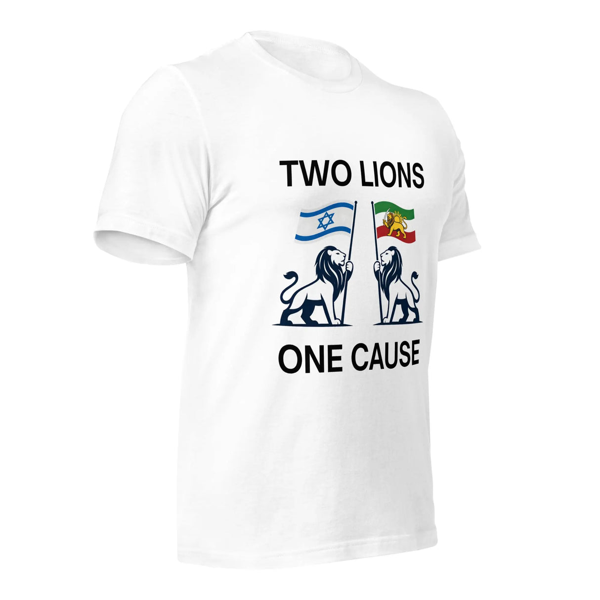 Two Lions One Cause T-Shirt – Israel & Iran Unity Shirt The Israel Store