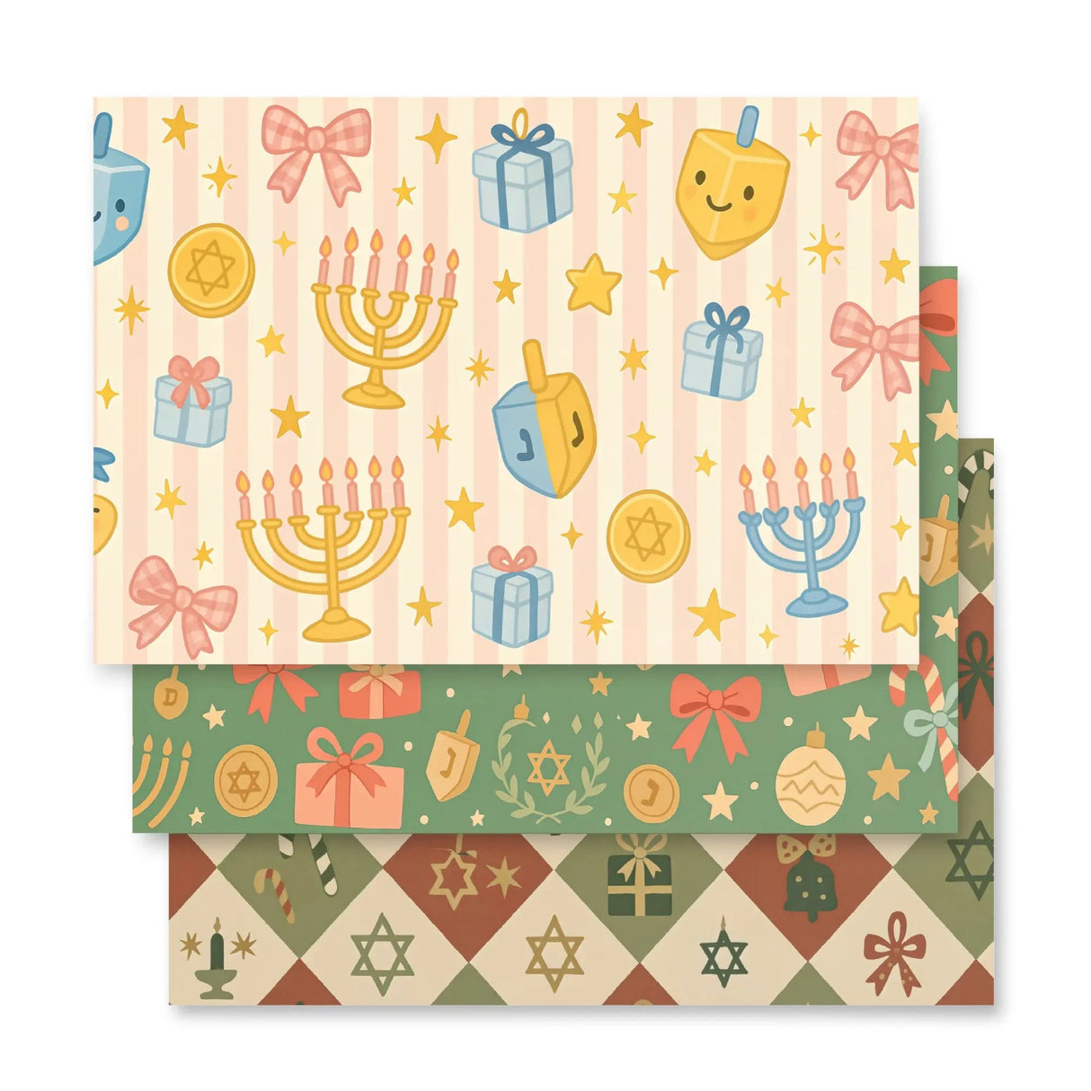 Holiday Star of David Wrapping Paper – 3-Pack for Hanukkah & Christmas The Israel Store