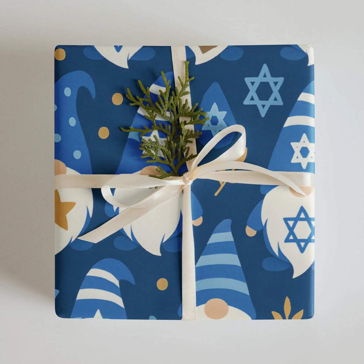 Hanukkah Christmas Star of David Gift Wrapping Paper – 3-Pack of Joyful Blue Designs The Israel Store