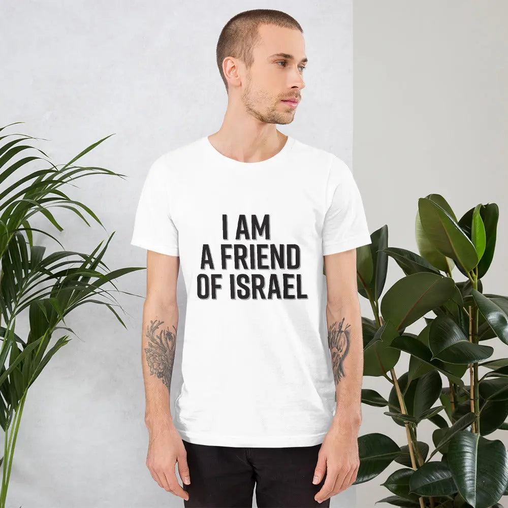 Friend Of Israel Unisex T-Shirt - Black Design The Israel Store