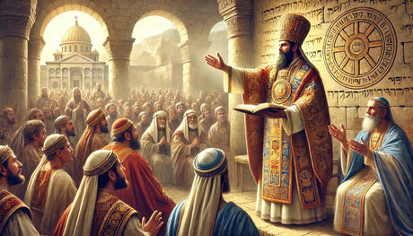 painting of aaron blessing the people of israel 