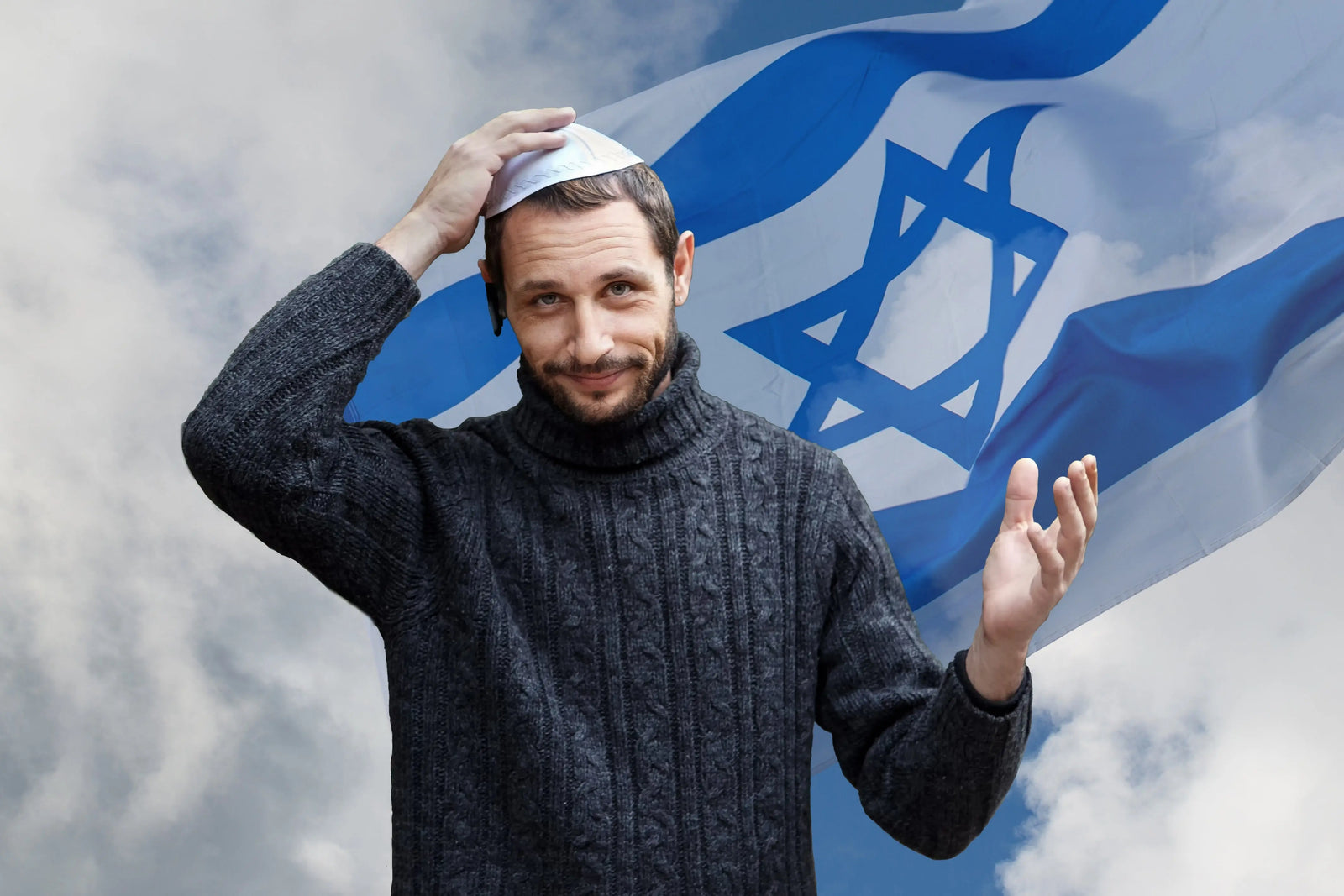 Jewish man with Kippah and Yarmulke