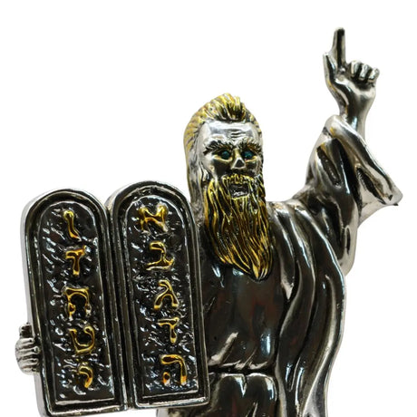 Elegant Moses Figurine Holding the Ten Commandments The Israel Store