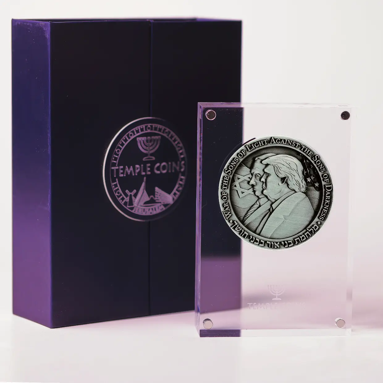 The Trump - Good vs. Evil Commemorative Coin Temple Mount Soil