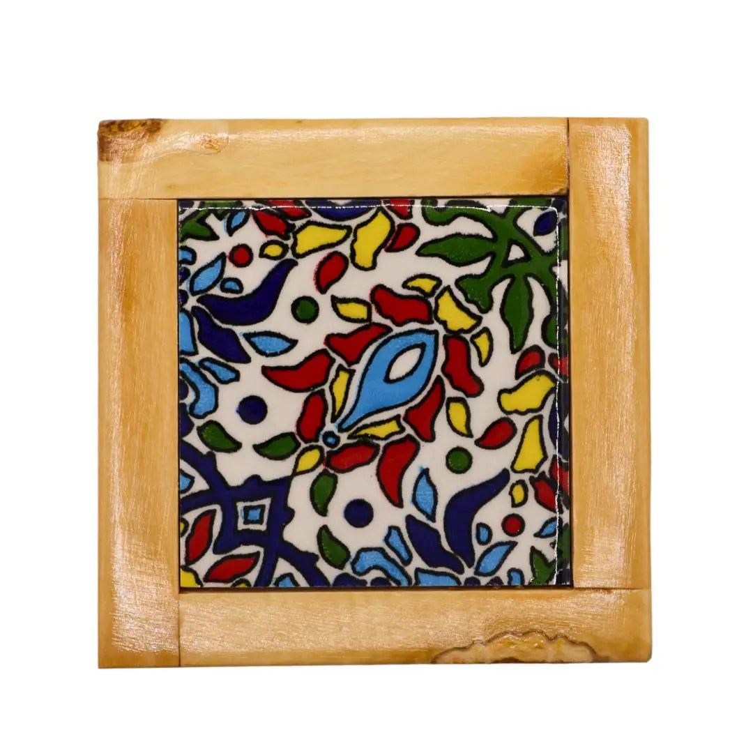 Handcrafted Olive Wood Coaster The Israel Store