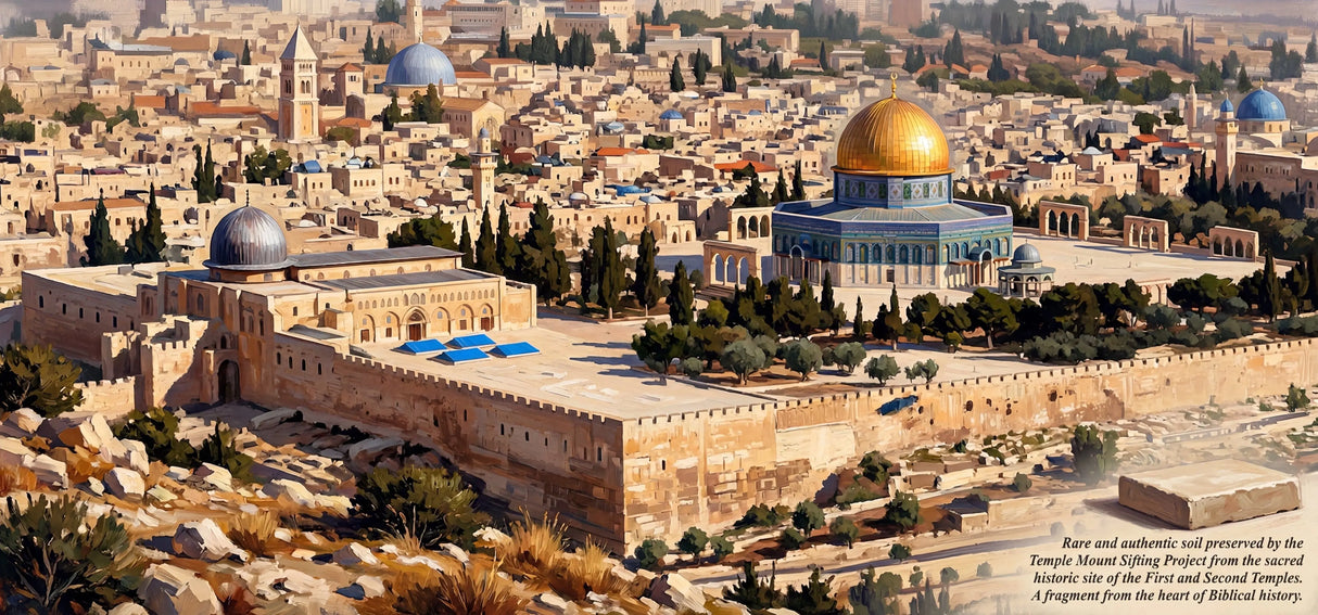 Canvas of Sacred Ground Temple Mount Soil