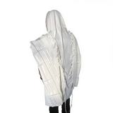 Premium 100% Wool Prayer Shawl Tallit from Israel - White and Gold The Israel Store