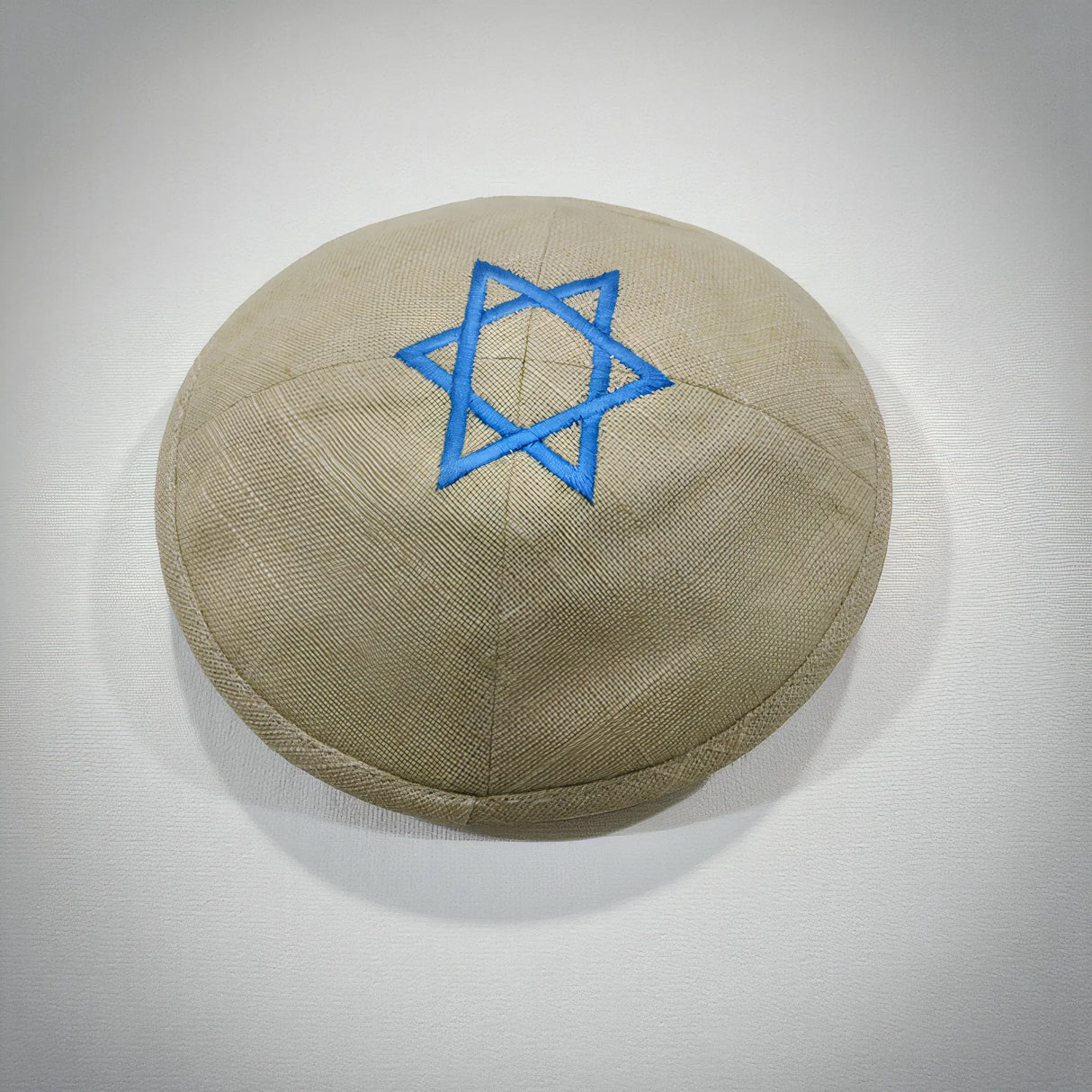 Linen Kippah with Star of David The Israel Store