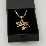 Tree of Life Star of David Necklace – Stainless Steel Symbol of Faith (Gold) The Israel Store