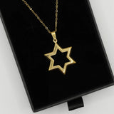 Elegant 18K Gold Plated Star of David Necklace The Israel Store