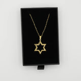 Elegant 18K Gold Plated Star of David Necklace The Israel Store