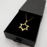 Elegant 18K Gold Plated Star of David Necklace The Israel Store