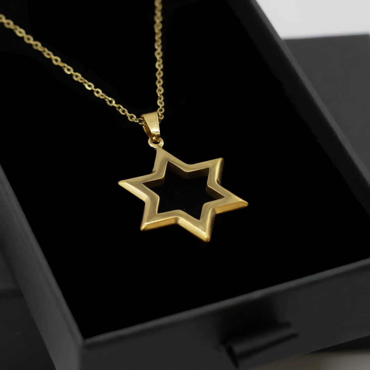 Elegant 18K Gold Plated Star of David Necklace The Israel Store