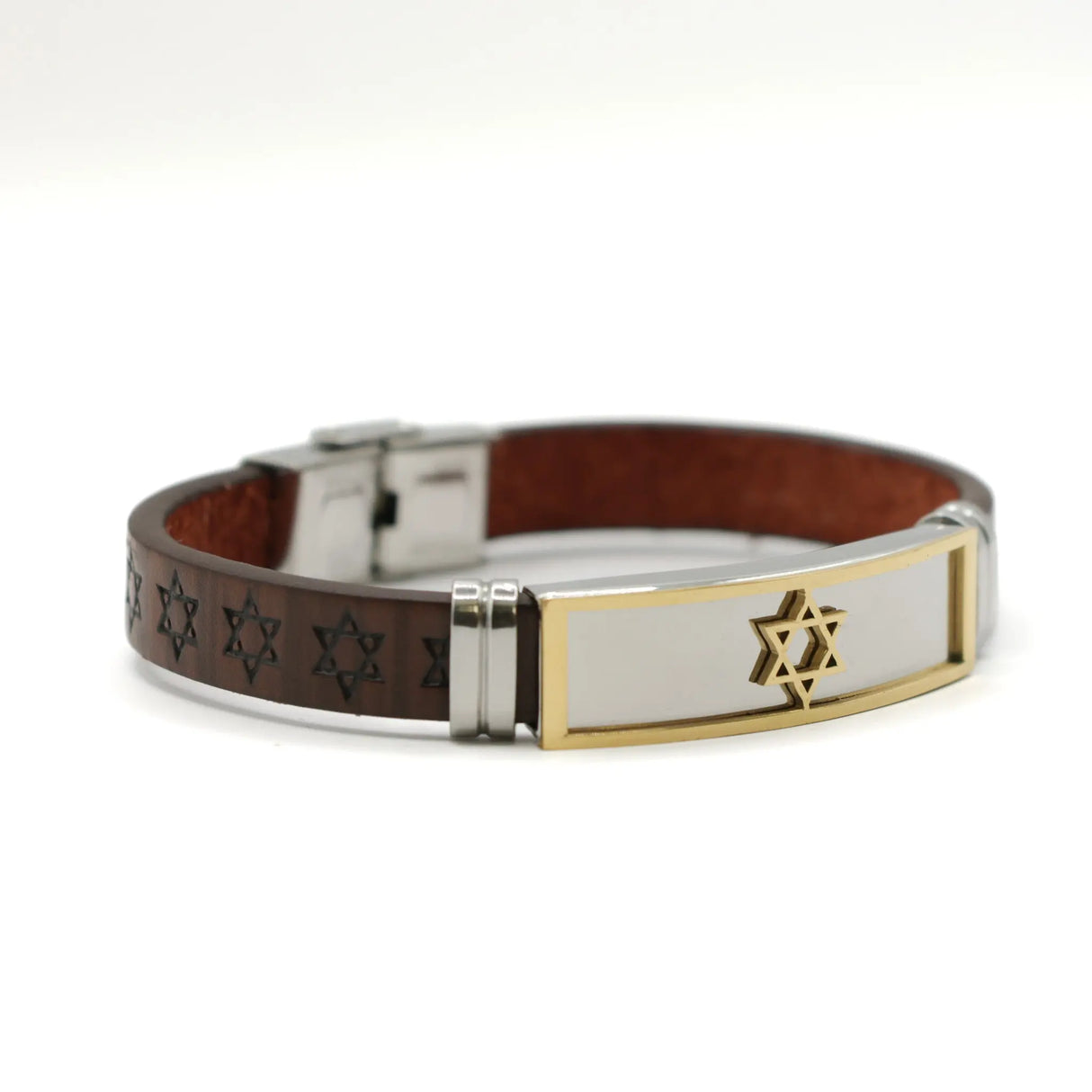 Star of David Genuine Leather Bracelet – Faith-Inspired Design The Israel Store