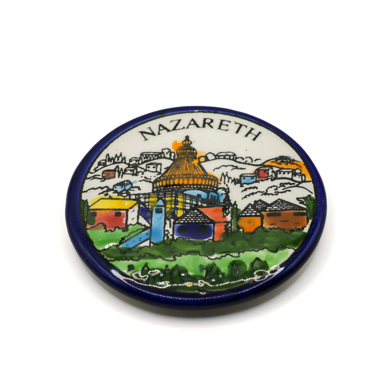 Ceramic Plate – Nazareth Design – 9cm/3.5″ Diameter The Israel Store