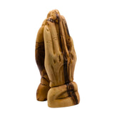 Handcrafted Olive Wood Praying Hands Sculpture The Israel Store